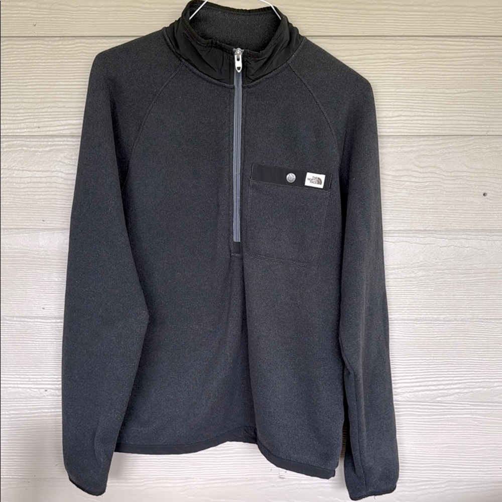 The North Face Men's Charcoal Zip-Up Sweater/Sweatshirt, Size Small